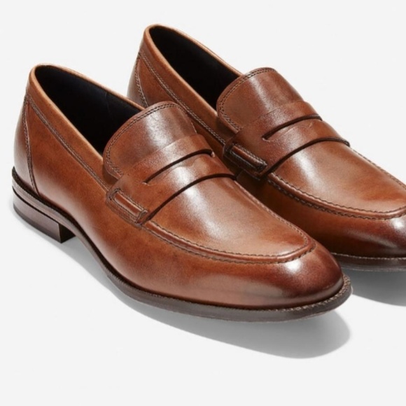 Cole Hahn Hawthorne Brown Leather Penny Loafers Size 7.5 M main image 12